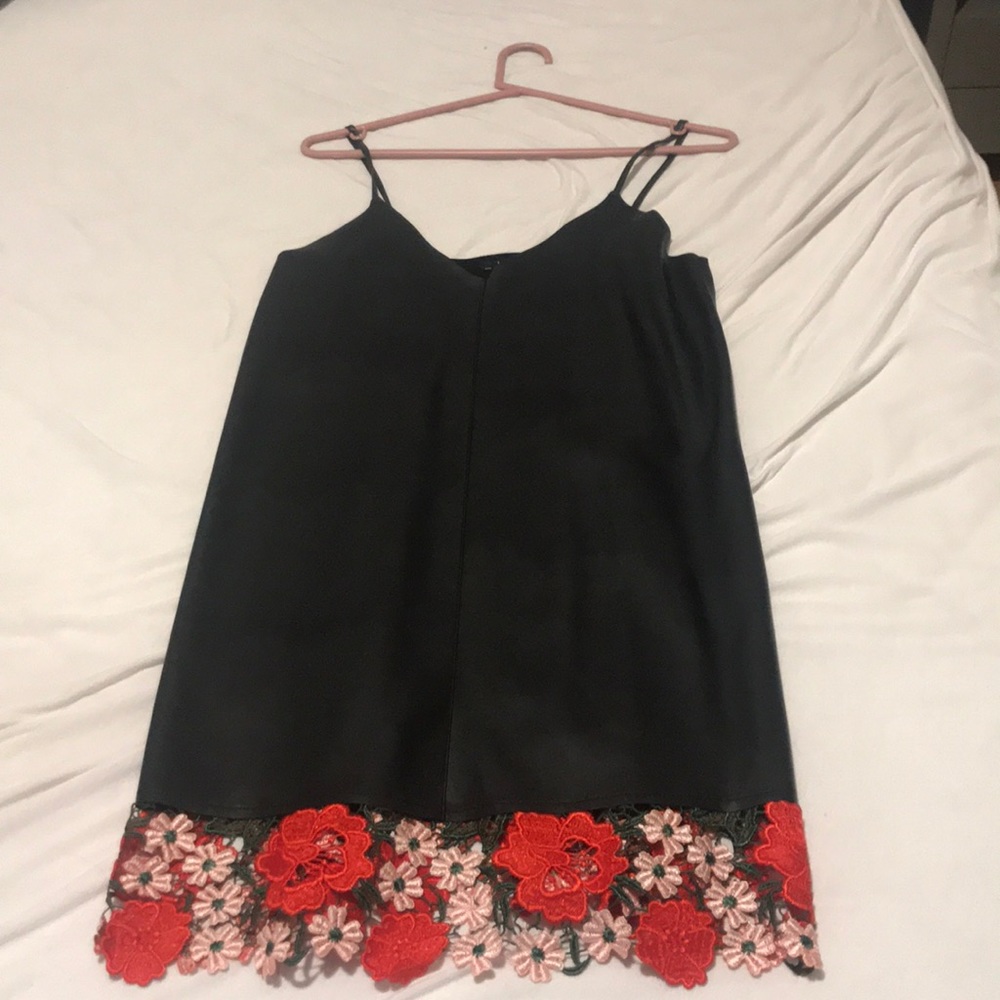 NWT Leather and lace Zara dress